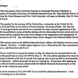 Announcements, 1996-05-02. ...