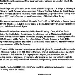 Announcements, 1996-02-15. ...