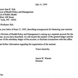 Correspondence, 1996-07-11....