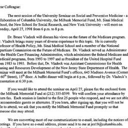 Announcements, 1998-04-03. ...
