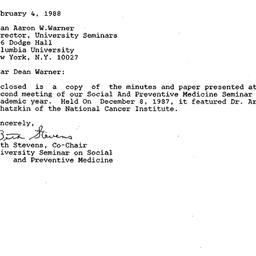 Correspondence, 1988-02-04....