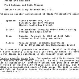 Announcements, 1988-01-22. ...