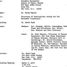 Minutes, 1972-02-09. Social...