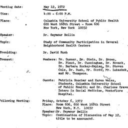 Minutes, 1972-05-12. Social...