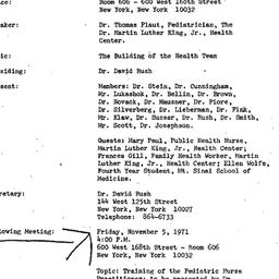 Minutes, 1971-10-01. Social...