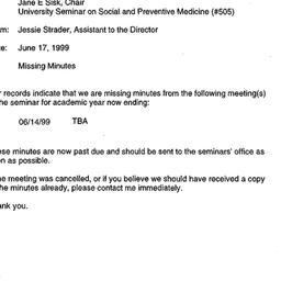 Correspondence, 1999-06-17....
