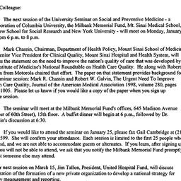Announcements, 1999-01-14. ...
