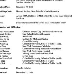 Minutes, 1998-11-30. Social...