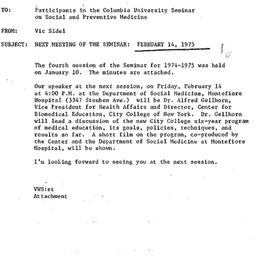 Announcements, 1975-01-27. ...