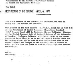 Announcements, 1975-03-18. ...