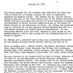 Minutes, 1975-01-10. Social...