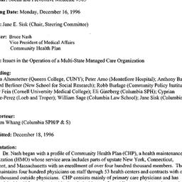 Minutes, 1996-12-16. Social...