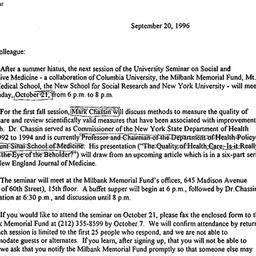 Announcements, 1996-09-20. ...