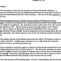 Announcements, 1997-02-28. ...