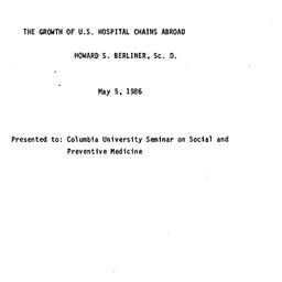 Speaker's paper, 1986-0...