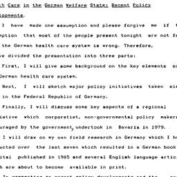 Speaker's paper, 1986-0...