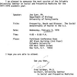 Announcements, 1978-01-19. ...