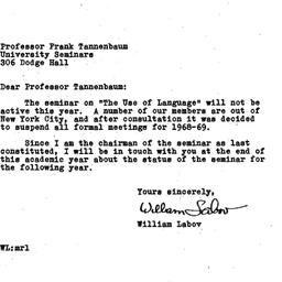 Correspondence, 1968-10-03....