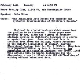Announcements, 1967-02-14. ...
