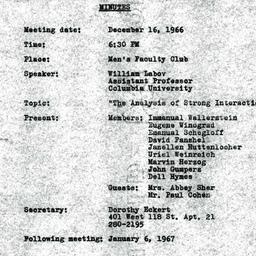 Minutes, 1966-12-16. The Us...