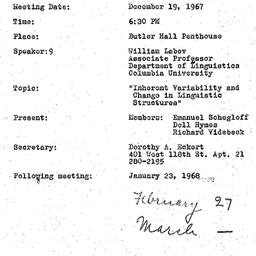 Minutes, 1967-12-19. The Us...