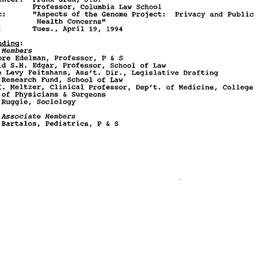 Minutes, 1994-04-19. Genome...