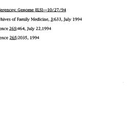 Handouts, 1994-10-27. Genom...