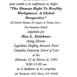 Announcements, 1995-02-22. ...