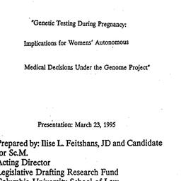 Speaker's paper, 1995-0...