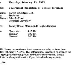 Announcements, 1995-02-23. ...
