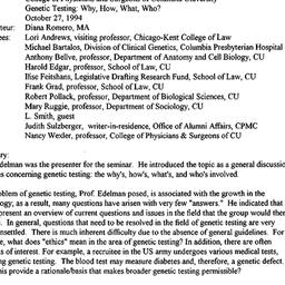 Minutes, 1994-10-27. Genome...