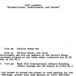 Announcements, 1989-10-31. ...