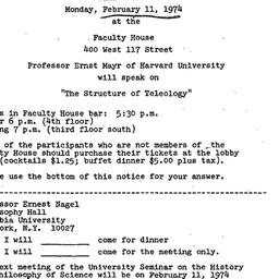 Announcements, 1974-01-23. ...