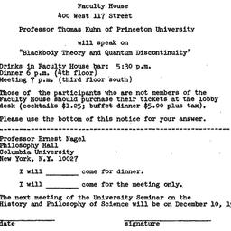 Announcements, 1973-11-26. ...