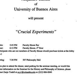 Announcements, 2001-05-02. ...