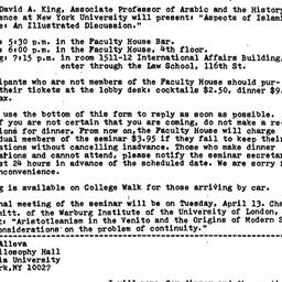 Announcements, 1982-03-09. ...