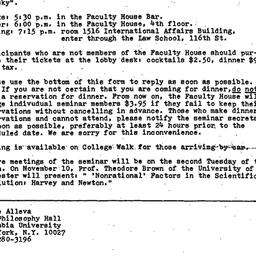 Announcements, 1981-10-13. ...