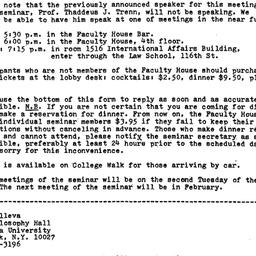Announcements, 1981-12-08. ...