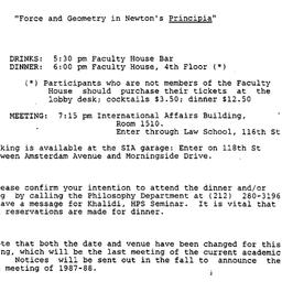 Announcements, 1987-04-21. ...