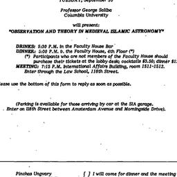 Announcements, 1986-09-30. ...