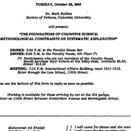 Announcements, 1986-10-28. ...