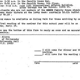 Announcements, 1981-03-03. ...