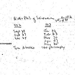 Schedules, The History and ...