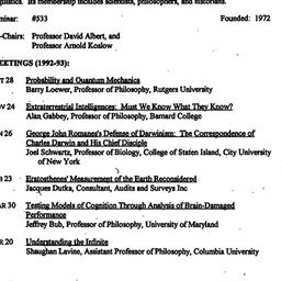 Schedules, The History and ...