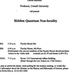 Announcements, 1996-03-19. ...