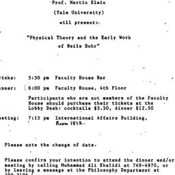 Announcements, 1988-04-19. ...
