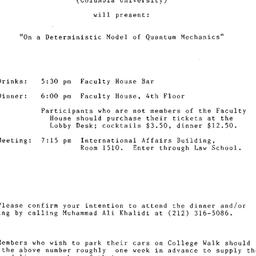 Announcements, 1988-01-25. ...