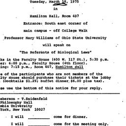Announcements, 1975-03-05. ...