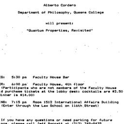 Announcements, 1991-11-26. ...
