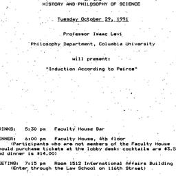 Announcements, 1991-10-29. ...